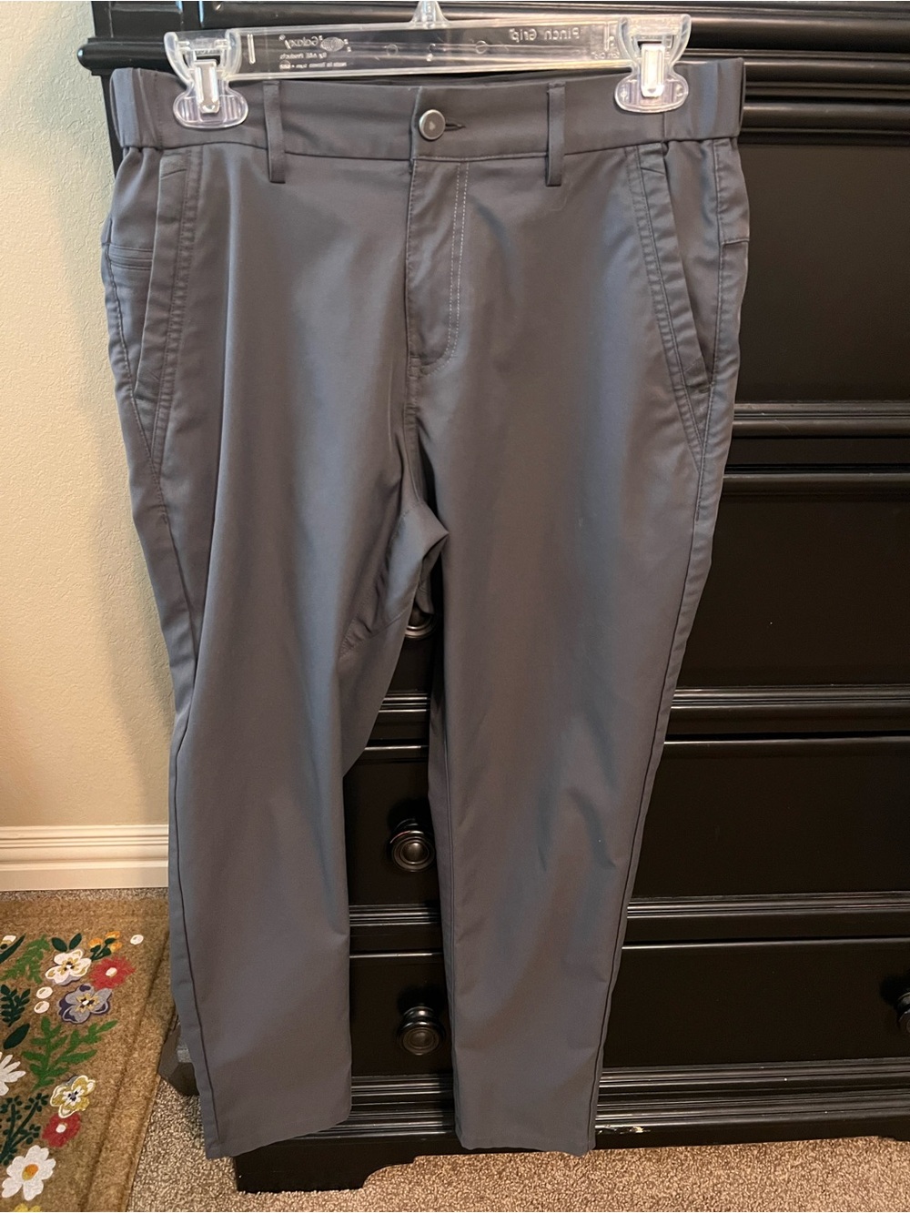 Jack Archer Classic Stretch Chino Pants in Charcoal Gray